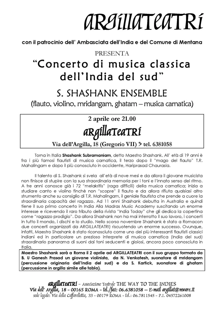 immagine per Concerto di musica classica dell'India del sud