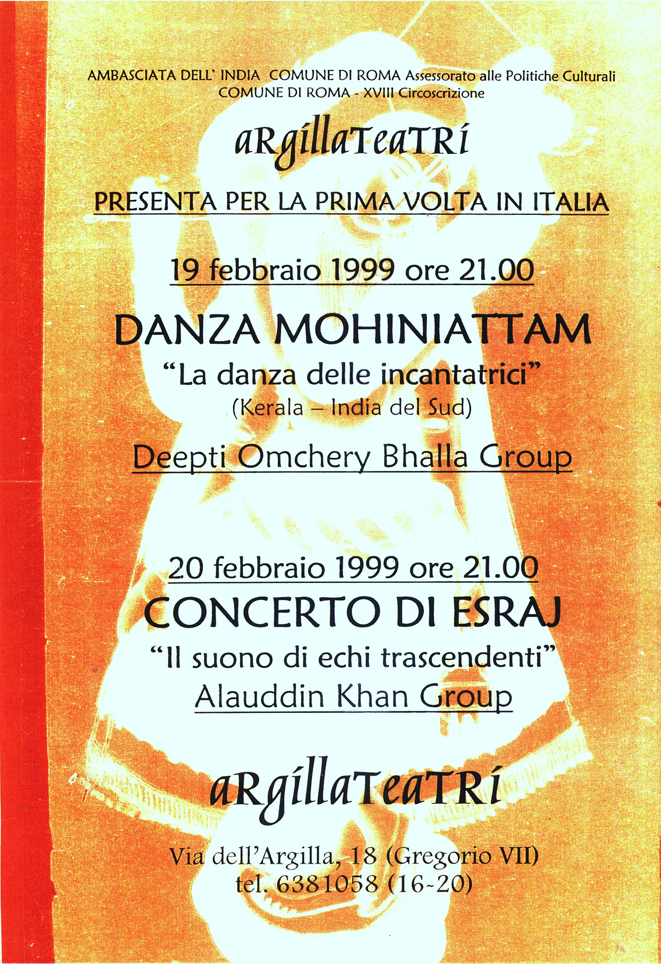 immagine per Danza Mohiniattam e Concerto di Esraj