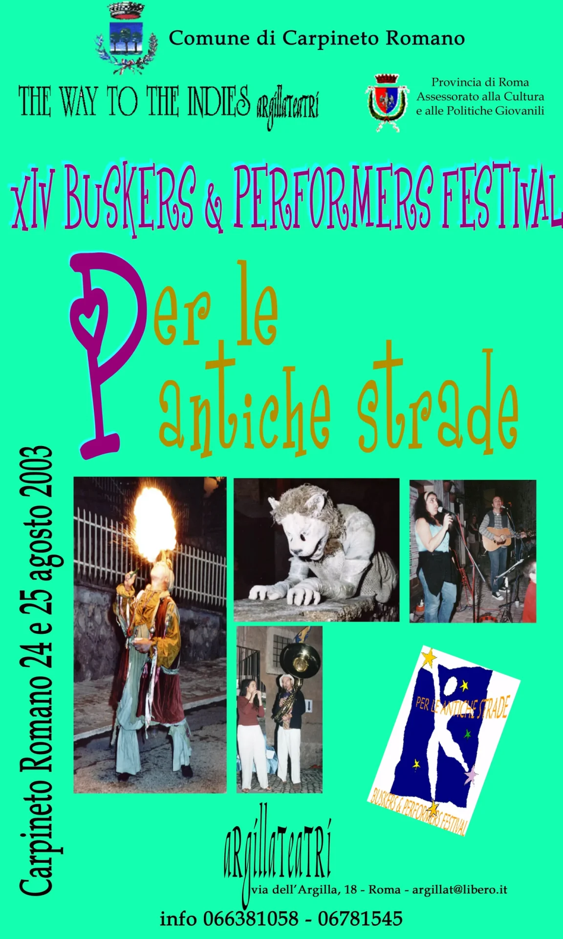 immagine epr Per le Antiche Strade XIV Busker&Performer Festival 2003