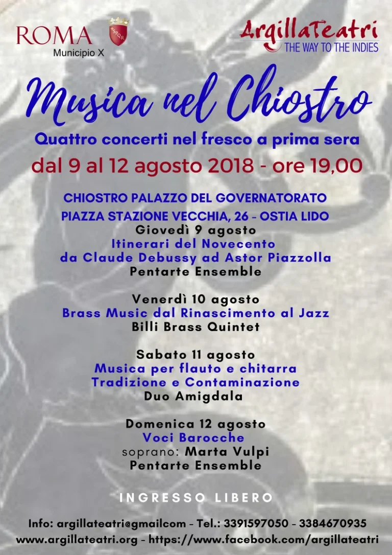 immagine per Locandina Musica nel Chiostro. Dal mare alla musica