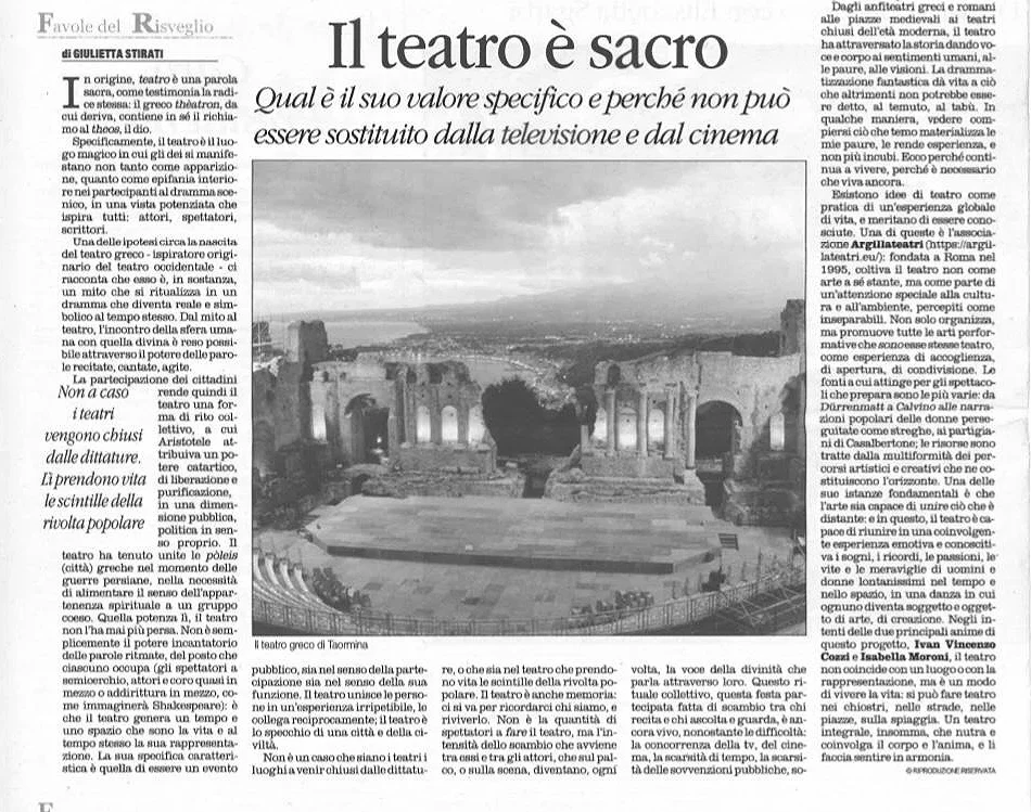 immagine per il teatro è sacro, Giulietta Stirati