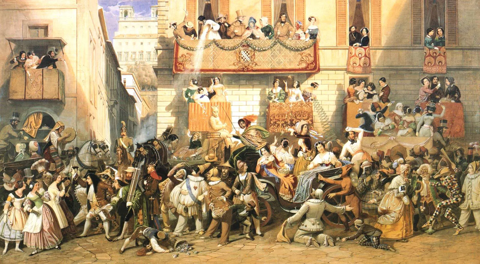 immagine per Tutti in maschera!! Carl Friedrich Heinrich Werner 1808-1894
Il Carnevale romano al Corso, 1848